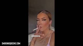 Smoking Fetish Girl is smoking cigarette 352