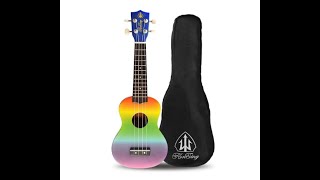 Honsing New Basswood Soprano Beginner Ukulele Hawaii Guitar Uke 21 inches with Gig Bag Case-Overview
