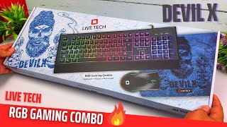 Best RGB Gaming Keyboard and Mouse | Live Tech Devilx Combo