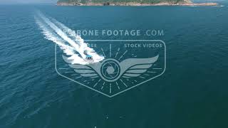 Download Free 4K (4090 x 2160) drone clips - Speedboat passing by - Royalty free drone video stock