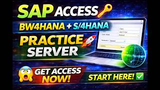 Get SAP BW4HANA & S/4HANA Access Easily | Practice Server Guide (2026)#sap #sapbw4hana #sapserver