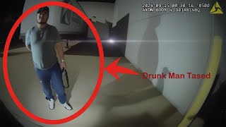 Shocking Bodycam: Drunk Man Tased