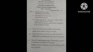 BTECH 1ST SEMESTER COMPUTER SCIENCE PAPER||RGPV BHOPAL|||