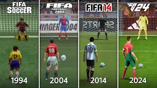 Evolution of FIFA/FC Games 1993-2023 | FIFA International Soccer - EA Sports FC 24 Gameplay