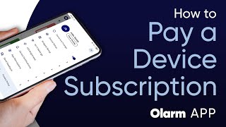 Olarm APP: How to pay a device subscription