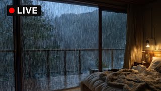 🔴 Rain Sounds in a Cozy Bedroom 🌧️ | Best for Insomnia, Sleep Fast, Relax