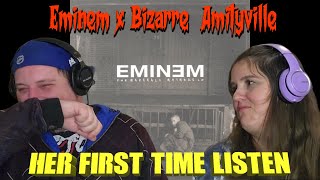 Eminem Amityville REACTION - HER FIRST LISTEN