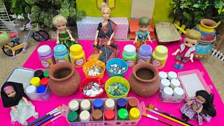 Grandma's home Pongal pot Decoration // Barbie show videos tamil