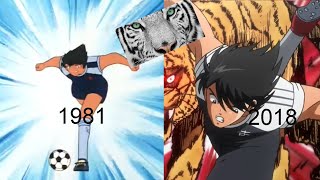 comparacion del tiro del tigre - 1981 - 2018 | steve hyuga - kojiro hyuga