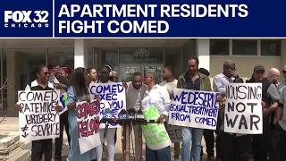 Lake Meadows Apartments demonstration against ComEd