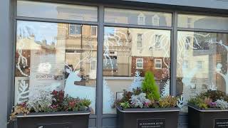 Christmas window painting for funeral directors in Cheltenham. ❄️😍 #christmaswindowpainting