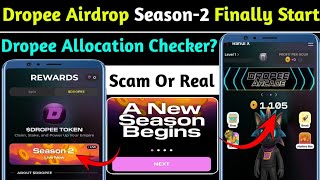 🧊Dropee Airdrop Finally Season-2 Start | Dropee Airdrop Allocation Check ✅ | Dropee New Updates 