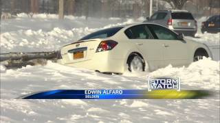 Cars stranded in Lake Grove