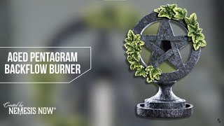 Aged Pentagram Backflow Incense Burner Unboxed | Nemesis Now