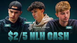 ZWorld, Esky & KDog play $2/5 NLH in the Battle of the Young Guns!