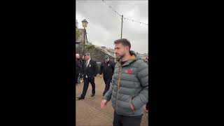 MACKENZIE MOULTON BAGPIPER LEADING THE REMENBRANCE PARADE IN BRIXHAM DEVON 9TH NOVEMBER 2025