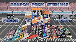 Random Football Card Pack Opening! 22 Packs for the 22 NFLess Sundays Left! Optic, Prizm, & MORE!!!