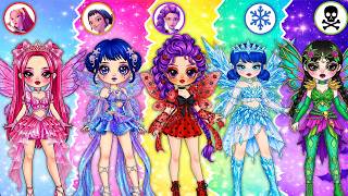 K-Pop Demon Hunters: If Rumi, Zoey & Mira Try Fairy Fashion 🧚| Best DIY Fashion Paper Dolls