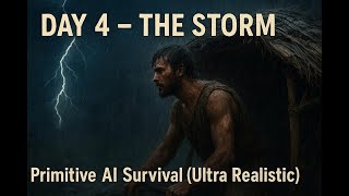 ⛈️ DAY 4 – The Storm   Primitive AI Survival Ultra Realistic