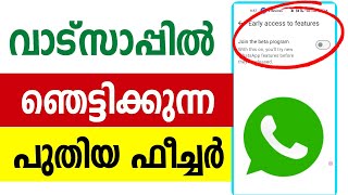 വാട്സാപ്പില്‍ ഞെട്ടിക്കുന്ന പുതിയ ഫീച്ചര്‍ How to enable Whatsapp Beta Version Whatsapp New feature 