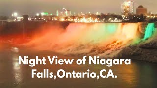 Night View of Niagara Falls,Ontario, Canada @reensvlog888