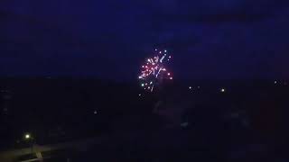 DJI Phantom Drone Looks at fireworks Burlington Kansas 4TH July 2018