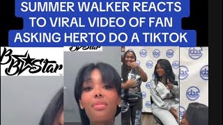Summer Walker Reacts to that viral TikTok Dance @summerwalker#news#subscribe#fypage #awkward #tiktok