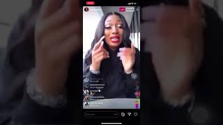 Megan The Stallion talks about ex Moneybagg Yo live on instagram