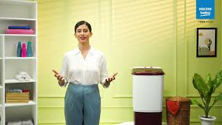 Voltas Beko 7.5 kg Semi-automatic Single Tub Washing Machine - Compact (Burgundy)