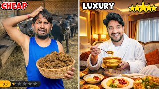 Living 24 Hours In Different Locations - Cheap Vs Luxury | With Team