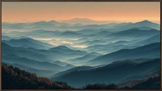 Misty Mountain Sunrise Frame | Still Art Screen Saver | 4K