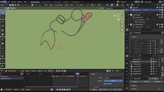 Blender Grease Pencil - Make a 2D animated short film "Hey, That's my Food"  Part 12
