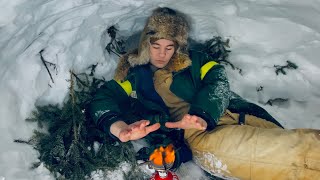 Overnight in a Snow Cave