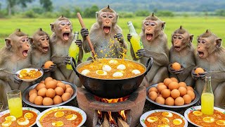 😱 Egg Curry with Lemon Soda?! Jungle Mein Monkeys Ne Limit Cross Kar Di 🥤🐒 | Food Shock