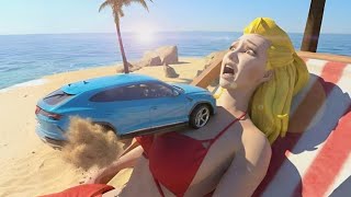 Cars vs Biggest Mega Ramp #2 || BeamNG.drive (Gaadi Wala Game) Android Gameplay