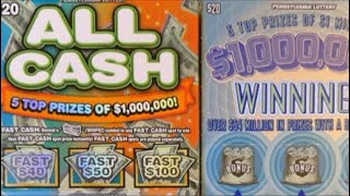 💰LIVE NOW💰 Pennsylvania lottery Million Dollar Scratch Off Tickets
