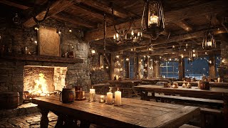 Cozy Cornish Smuggler’s Inn Ambience 🔥 Fireplace & Coastal Tavern | Sleep / Study / Relax | 4K
