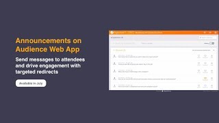 Announcements on the Audience Web App | Pigeonhole Live