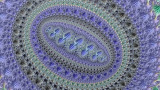 Mandelbrot 3D Zoom - music Mystichore Taglamure II Solfeggio 285 hz with 6 hz monaural beats