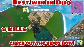 BEST WIN EVER IN DUO"S ! GOT 9 KILL"S MAKE SURE WATCH IT NOW!