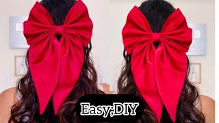Gaint Hair Bow Tie #trending #hairtie #hairband #bowtie  #detailedvideo  #easy #beginnerfriendly