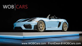 Walk Around this Stunning Gulf Blue 2024 Porsche 718 Spyder RS Weissach! | WOB Cars