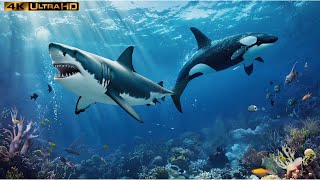 🐋 A True 4K Experience 4K Ocean Wildlife on an Epic Scale  Ambient Focus Film