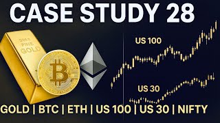 Case Study 28 | ICT SMC | Gold, BTC, ETH, US100, US30, Nifty Analysis
