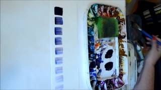 Amanda Brett Watercolour Artist watercolour demo - value scale