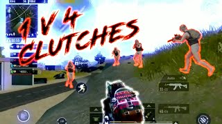 1 V 4 Clutches |color gradient + sky glow | pubg game play,  funny boiii