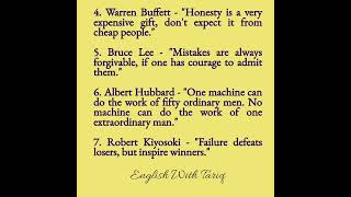 12 Inspirational quotes - Learn English Through Inspirational Quotes