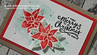 Vibrant watercolour + embossing resist  card making techniques
