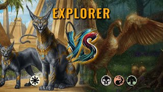MTG Explorer - Mono White Aggro by Khat VS Jund Midrange by CSG