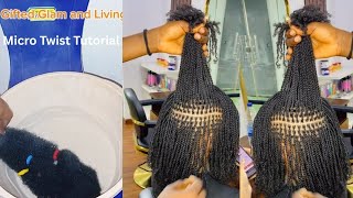 Wow😱 I Turn Synthetic Kinky To Human Afro Bulk Hair To Do🔥 Mini/Micro Twist at HOme